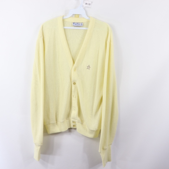 yellow cardigan mens